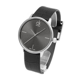 Buy Shop Calvin Klein Accent Black Dial Black Leather Strap Watch for Men - K2Y2X1C3 USA Online