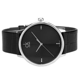 Buy Shop Calvin Klein Accent Black Dial Black Leather Strap Watch for Men - K2Y2X1CU USA Online