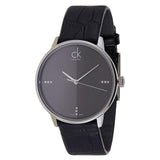 Buy Shop Calvin Klein Accent Black Dial Black Leather Strap Watch for Men - K2Y2X1CU USA Online
