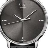 Buy Shop Calvin Klein Accent Black Dial Black Leather Strap Watch for Men - K2Y2X1CU USA Online