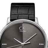 Buy Shop Calvin Klein Accent Black Dial Black Leather Strap Watch for Men - K2Y2X1CU USA Online