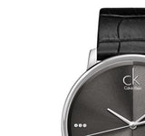 Buy Shop Calvin Klein Accent Black Dial Black Leather Strap Watch for Men - K2Y2X1CU USA Online