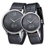 Buy Shop Calvin Klein Accent Black Dial Black Leather Strap Watch for Women - K2Y231C3 USA Online