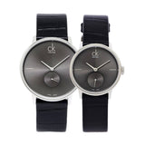 Buy Shop Calvin Klein Accent Black Dial Black Leather Strap Watch for Women - K2Y231C3 USA Online