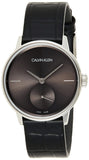 Buy Shop Calvin Klein Accent Black Dial Black Leather Strap Watch for Women - K2Y231C3 USA Online