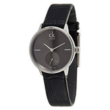 Buy Shop Calvin Klein Accent Black Dial Black Leather Strap Watch for Women - K2Y231C3 USA Online