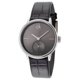 Buy Shop Calvin Klein Accent Black Dial Black Leather Strap Watch for Women - K2Y231C3 USA Online