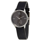 Buy Shop Calvin Klein Accent Black Dial Black Leather Strap Watch for Women - K2Y231C3 USA Online