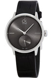 Buy Shop Calvin Klein Accent Black Dial Black Leather Strap Watch for Women - K2Y231C3 USA Online