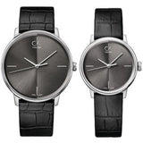 Buy Shop Calvin Klein Accent Black Dial Black Leather Strap Watch for Women - K2Y2Y1C3 USA Online