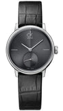 Buy Shop Calvin Klein Accent Black Dial Black Leather Strap Watch for Women - K2Y2Y1C3 USA Online