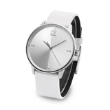 Buy Shop Calvin Klein Accent Silver Dial White Leather Strap Watch for Men - K2Y2X1KW USA Online
