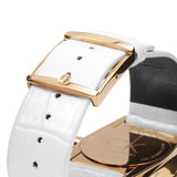 Buy Shop Calvin Klein Accent Silver Dial White Leather Strap Watch for Women - K2Y216K6 USA Online