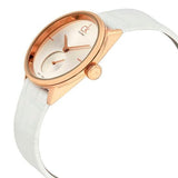 Buy Shop Calvin Klein Accent Silver Dial White Leather Strap Watch for Women - K2Y216K6 USA Online