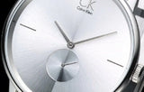 Buy Shop Calvin Klein Accent Silver Dial White Leather Strap Watch for Women - K2Y231K6 USA Online