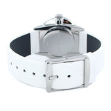 Buy Shop Calvin Klein Accent Silver Dial White Leather Strap Watch for Women - K2Y231K6 USA Online