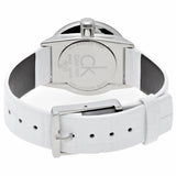 Buy Shop Calvin Klein Accent Silver Dial White Leather Strap Watch for Women - K2Y231K6 USA Online