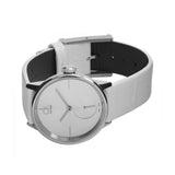Buy Shop Calvin Klein Accent Silver Dial White Leather Strap Watch for Women - K2Y231K6 USA Online