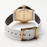 Buy Shop Calvin Klein Accent Silver Dial White Leather Strap Watch for Women - K2Y236K6 USA Online