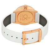 Buy Shop Calvin Klein Accent Silver Dial White Leather Strap Watch for Women - K2Y236K6 USA Online