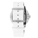 Buy Shop Calvin Klein Accent Silver Dial White Leather Strap Watch for Women - K2Y2X1K6 USA Online