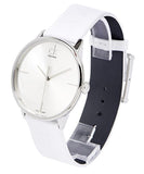 Buy Shop Calvin Klein Accent Silver Dial White Leather Strap Watch for Women - K2Y2X1K6 USA Online