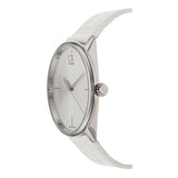Buy Shop Calvin Klein Accent Silver Dial White Leather Strap Watch for Women - K2Y2Y1KW USA Online