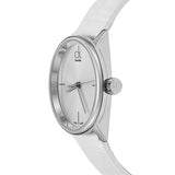 Buy Shop Calvin Klein Accent Silver Dial White Leather Strap Watch for Women - K2Y2Y1KW USA Online