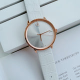 Buy Shop Calvin Klein Accent White Dial White Leather Strap Watch for Men - K2Y2X6KW USA Online