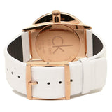 Buy Shop Calvin Klein Accent White Dial White Leather Strap Watch for Men - K2Y2X6KW USA Online