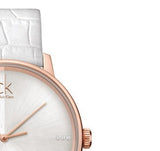 Buy Shop Calvin Klein Accent White Dial White Leather Strap Watch for Men - K2Y2X6KW USA Online