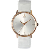 Buy Shop Calvin Klein Accent White Dial White Leather Strap Watch for Men - K2Y2X6KW USA Online