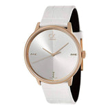 Buy Shop Calvin Klein Accent White Dial White Leather Strap Watch for Men - K2Y2X6KW USA Online