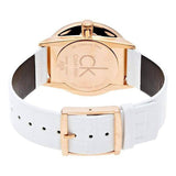 Buy Shop Calvin Klein Accent White Dial White Leather Strap Watch for Women - K2Y2X6K6 USA Online
