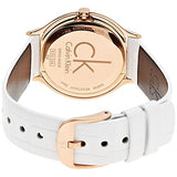 Buy Shop Calvin Klein Accent White Dial White Leather Strap Watch for Women - K2Y2X6K6 USA Online