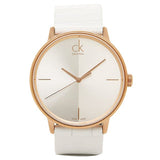 Buy Shop Calvin Klein Accent White Dial White Leather Strap Watch for Women - K2Y2X6K6 USA Online