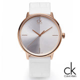 Buy Shop Calvin Klein Accent White Dial White Leather Strap Watch for Women - K2Y2X6K6 USA Online