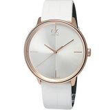 Buy Shop Calvin Klein Accent White Dial White Leather Strap Watch for Women - K2Y2X6K6 USA Online