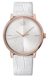 Buy Shop Calvin Klein Accent White Dial White Leather Strap Watch for Women - K2Y2X6K6 USA Online