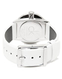 Buy Shop Calvin Klein Accent White Dial White Leather Strap Watch for Women - K2Y2Y1K6 USA Online