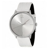 Buy Shop Calvin Klein Accent White Dial White Leather Strap Watch for Women - K2Y2Y1K6 USA Online