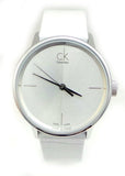 Buy Shop Calvin Klein Accent White Dial White Leather Strap Watch for Women - K2Y2Y1K6 USA Online