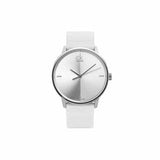 Buy Shop Calvin Klein Accent White Dial White Leather Strap Watch for Women - K2Y2Y1K6 USA Online