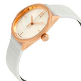 Buy Shop Calvin Klein Accent White Dial White Leather Strap Watch for Women - K2Y2Y6K6 USA Online
