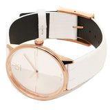 Buy Shop Calvin Klein Accent White Dial White Leather Strap Watch for Women - K2Y2Y6K6 USA Online