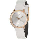 Buy Shop Calvin Klein Accent White Dial White Leather Strap Watch for Women - K2Y2Y6K6 USA Online