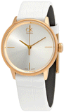 Buy Shop Calvin Klein Accent White Dial White Leather Strap Watch for Women - K2Y2Y6K6 USA Online