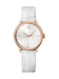 Buy Shop Calvin Klein Accent White Dial White Leather Strap Watch for Women - K2Y2Y6K6 USA Online