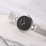 Buy Shop Calvin Klein Authentic Black Dial Silver Mesh Bracelet Watch for Women - K8G23121 USA Online