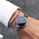 Buy Shop Calvin Klein Authentic Black Dial Silver Mesh Bracelet Watch for Women - K8G23121 USA Online